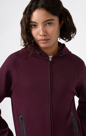 Women’s Full Zip Hoodie Stretch Poly-Cotton Sweatshirt C-Tech