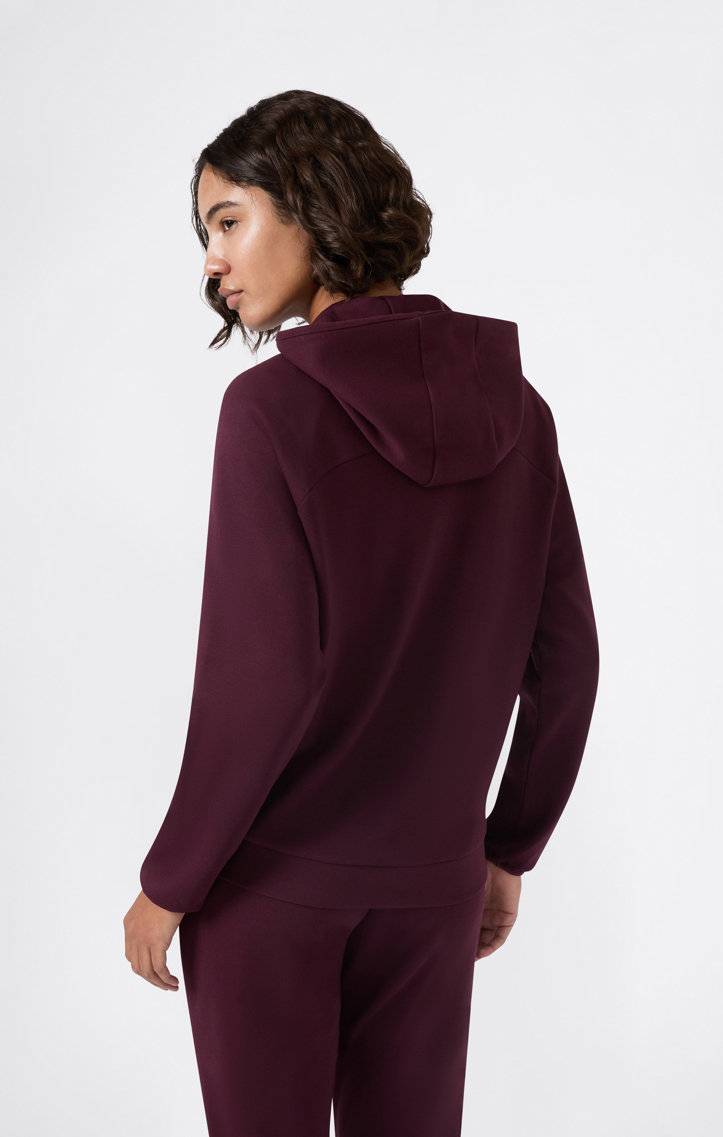 Women’s Full Zip Hoodie Stretch Poly-Cotton Sweatshirt C-Tech