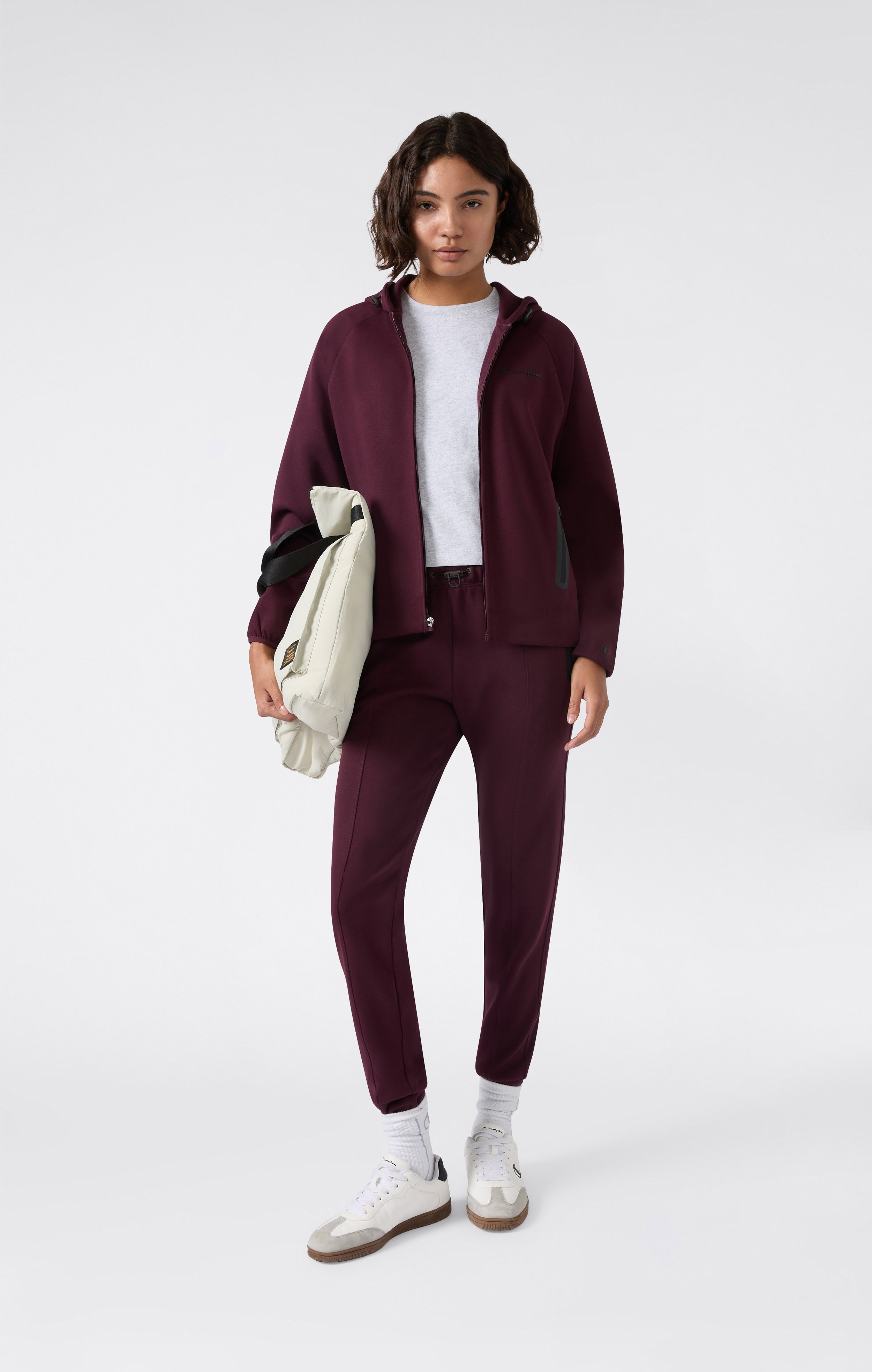 Women’s Full Zip Hoodie Stretch Poly-Cotton Sweatshirt C-Tech