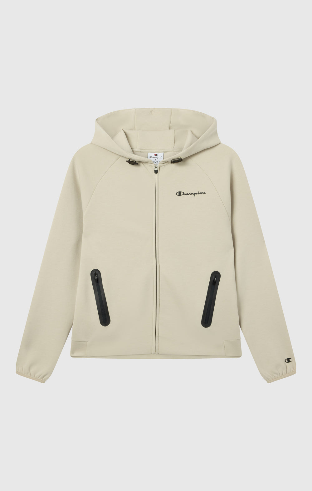 Damen Stretch Baumwoll Kapuzenpullover Mit Reißverschluss C-Tech