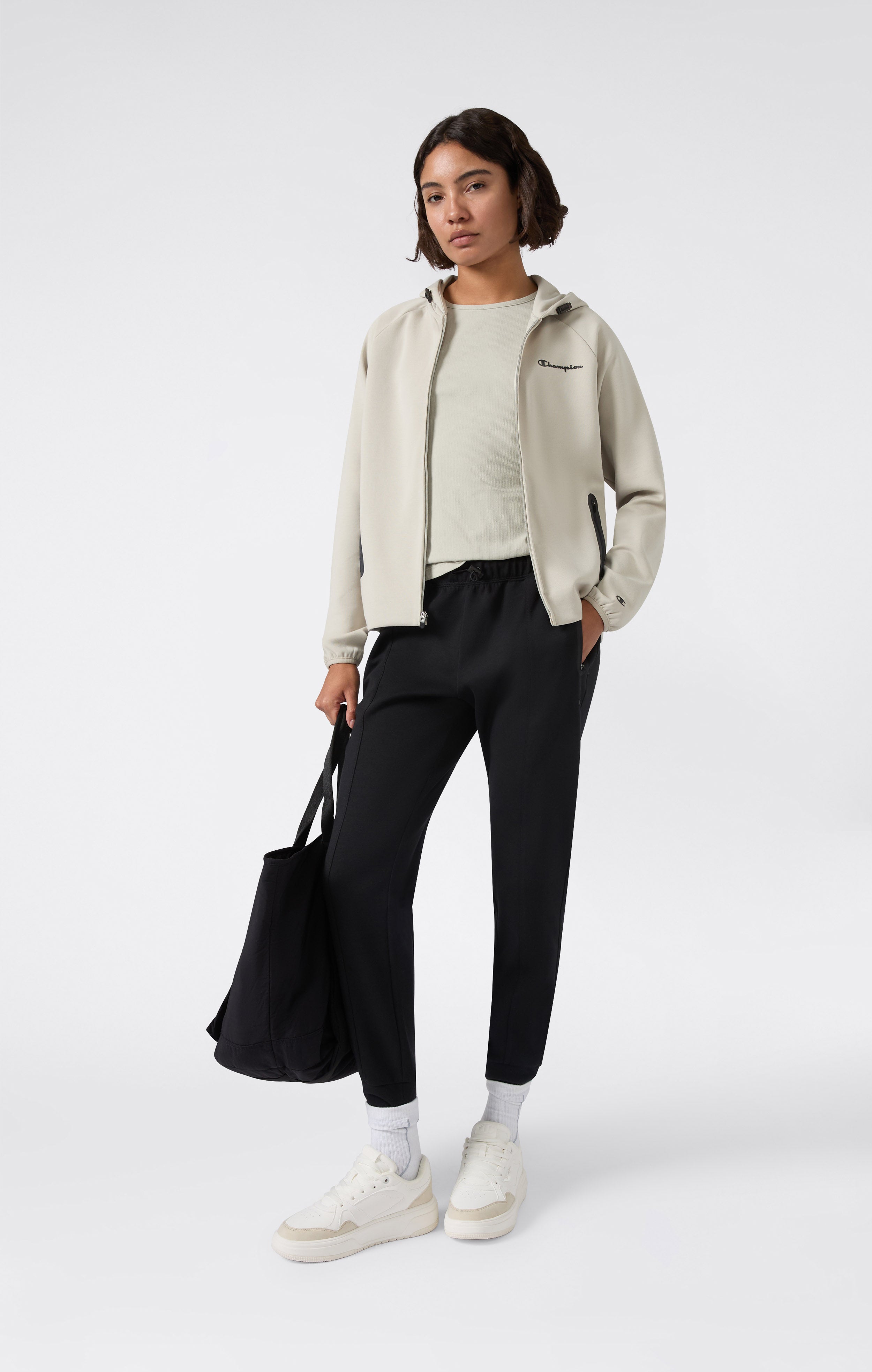 Women’s Full Zip Hoodie Stretch Poly-Cotton Sweatshirt C-Tech