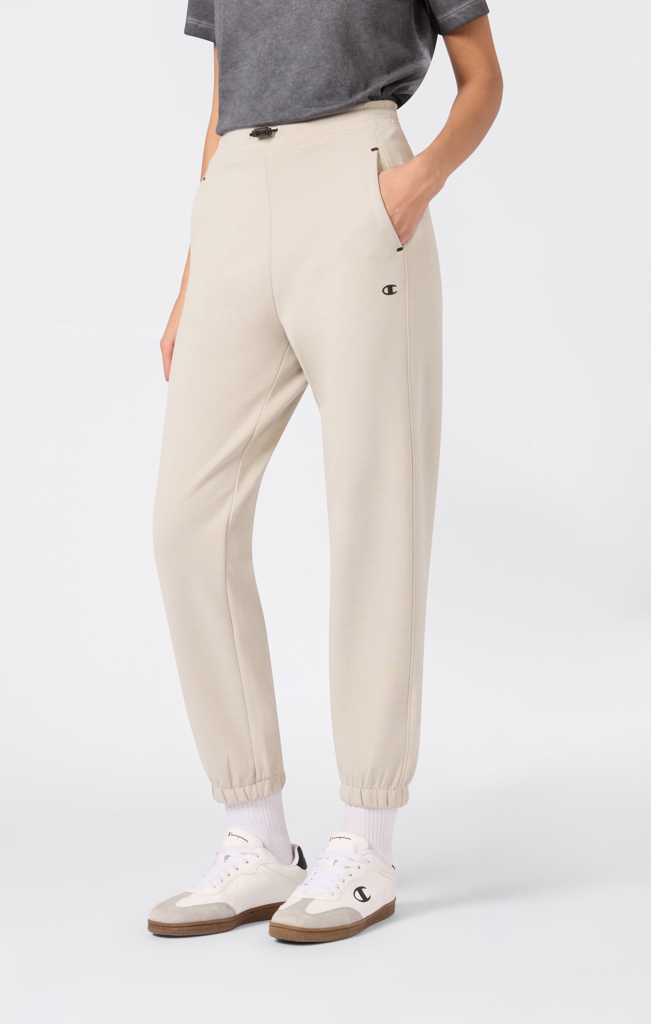 Pantaloni Donna Stretch Con Polsini Elasticizzati C-Tech