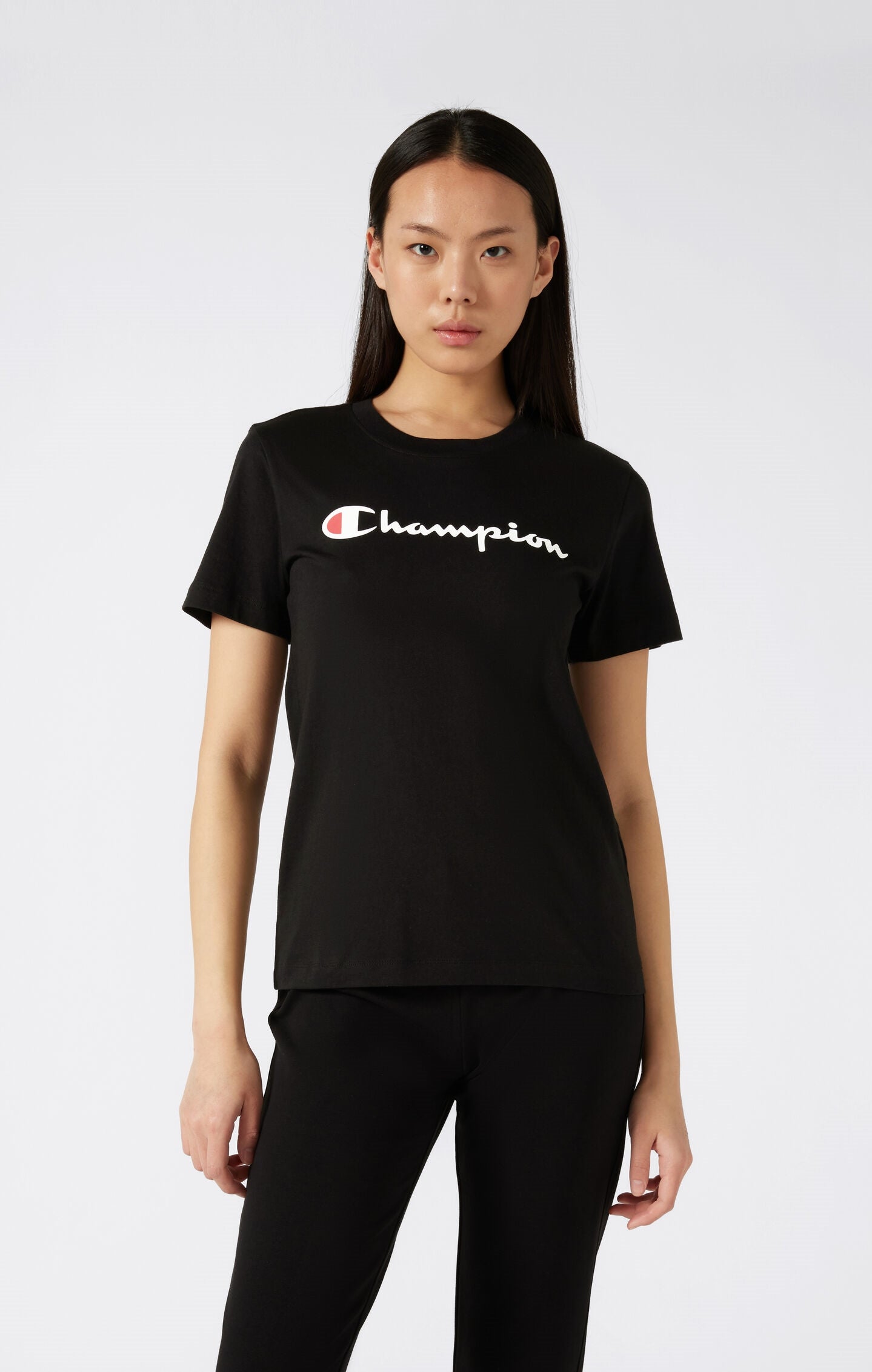 Tシャツ・カットソー CHAMPION Men T-shirt Black 220382 KK001 Champion Athletic C-logo T-shirt | Black | FARFETCH GE