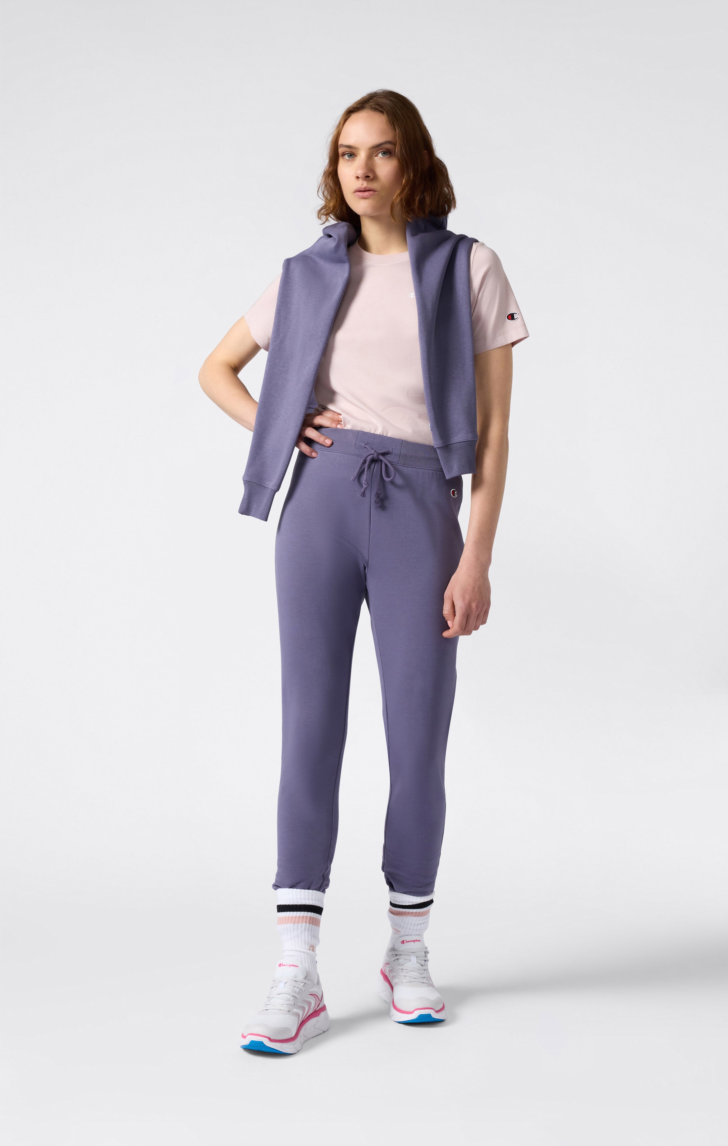 Stretch-Jogginghose Mit Gerippten Bündchen Und Angerautem Innenmaterial Icons Damen