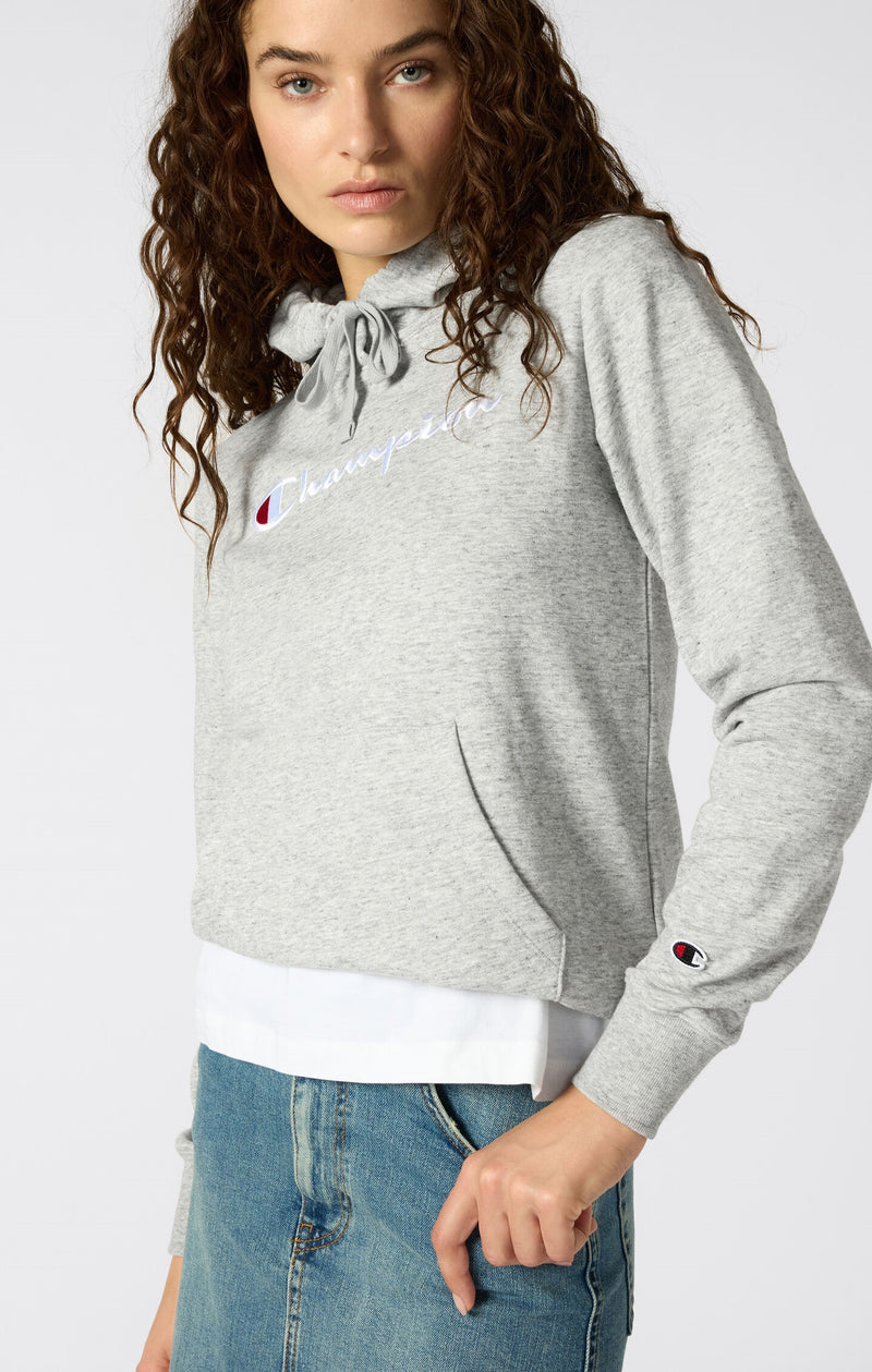 Sudadera con Capucha Ligera Slim Fit para Mujer con Logo Grande