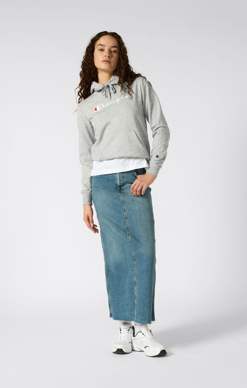 Sudadera con Capucha Ligera Slim Fit para Mujer con Logo Grande