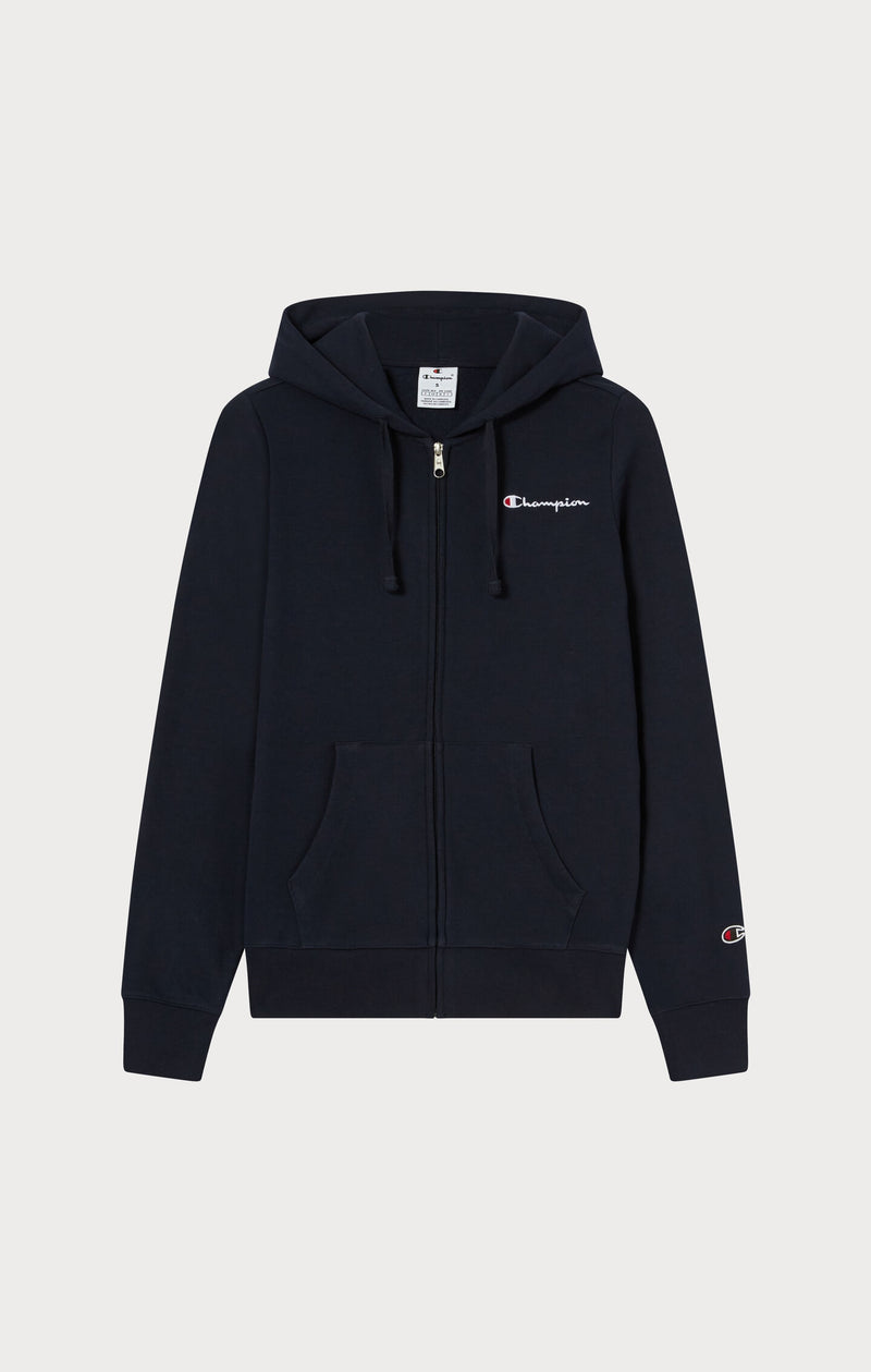 Damen Leichter Slim Fit Hoodie mit Durchgehendem Reißverschluss und Kleinem Logo