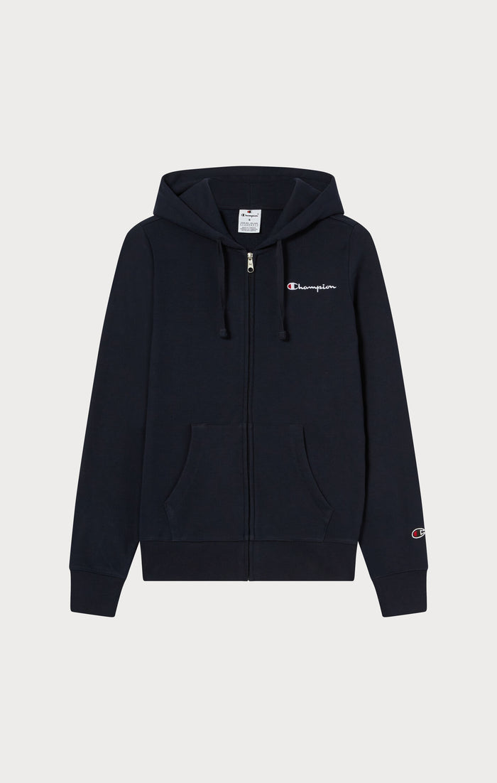Women's Lightweight Slim Fit Hoodie with Full Zip and Small Logo