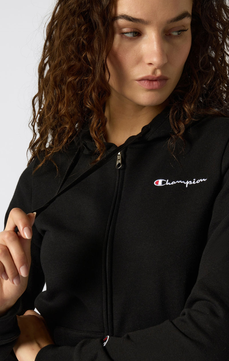 Sweat à Capuche Léger Slim Fit Femme avec Fermeture Zippée Intégrale et Petit Logo