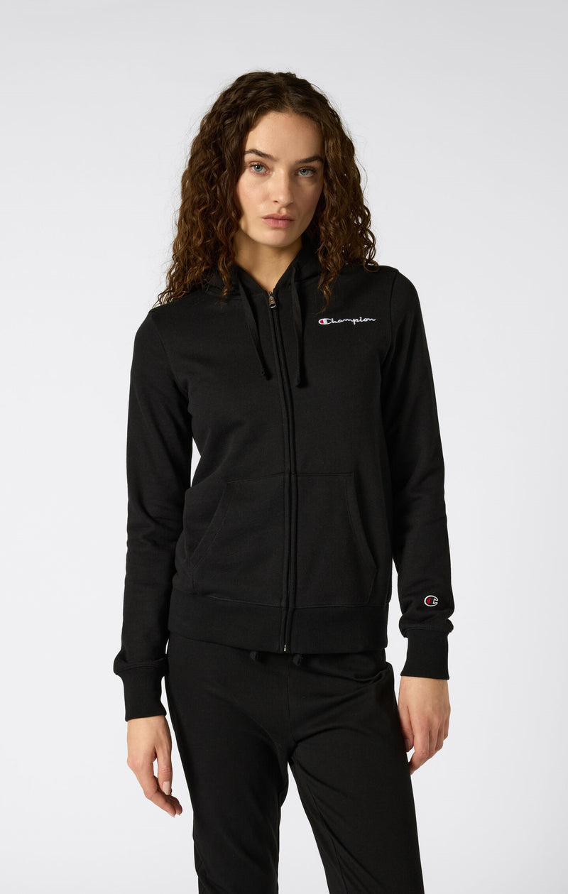 Sweat à Capuche Léger Slim Fit Femme avec Fermeture Zippée Intégrale et Petit Logo