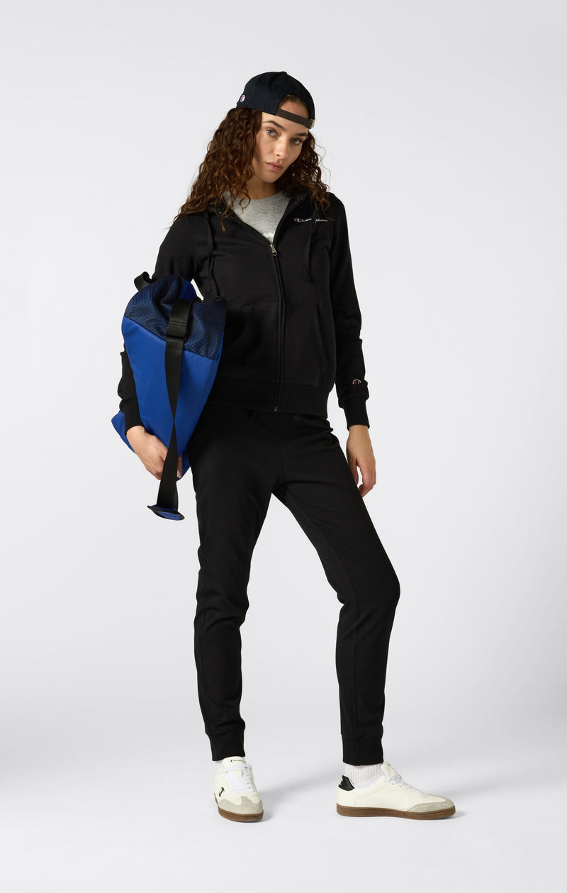 Sweat à Capuche Léger Slim Fit Femme avec Fermeture Zippée Intégrale et Petit Logo