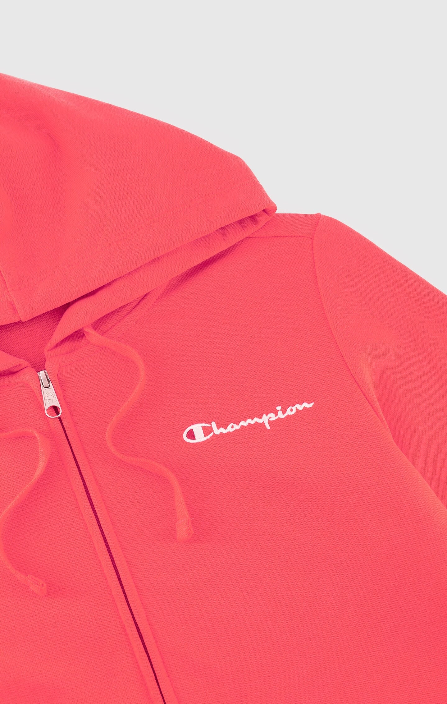 Damen Leichter Slim Fit Hoodie mit Durchgehendem Reißverschluss und Kleinem Logo