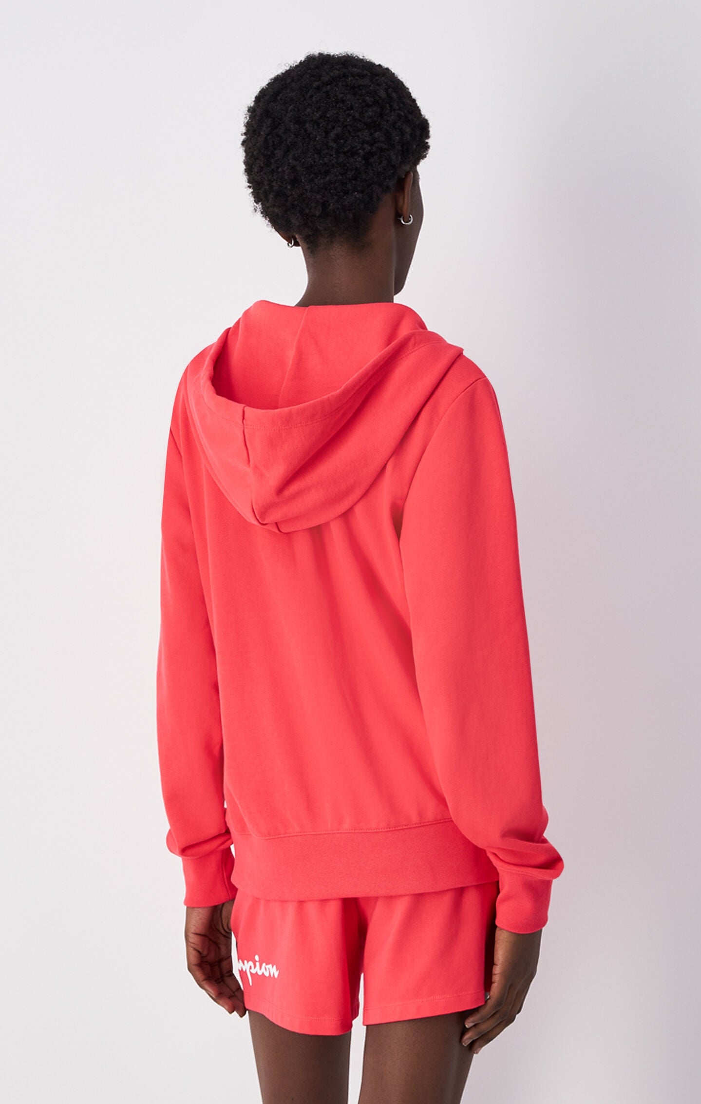 Damen Leichter Slim Fit Hoodie mit Durchgehendem Reißverschluss und Kleinem Logo