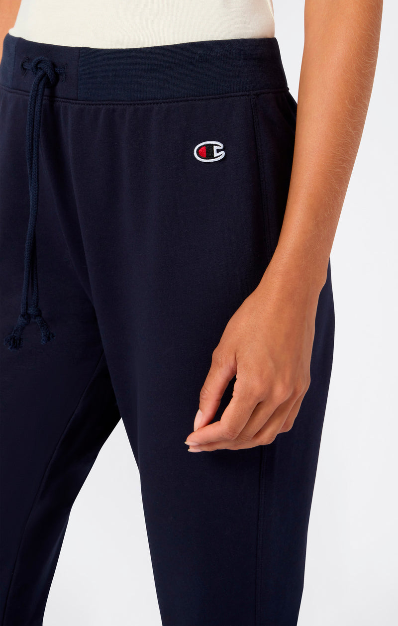 Pantalon Léger Coupe Slim avec Bas à Cordon de Serrage Femme