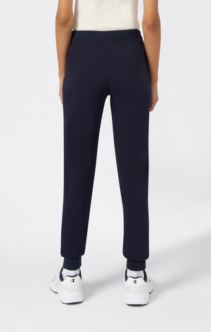 Pantalon Léger Coupe Slim avec Bas à Cordon de Serrage Femme