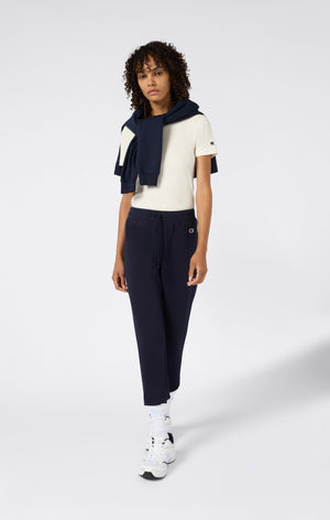 Pantalon Léger Coupe Slim avec Bas à Cordon de Serrage Femme