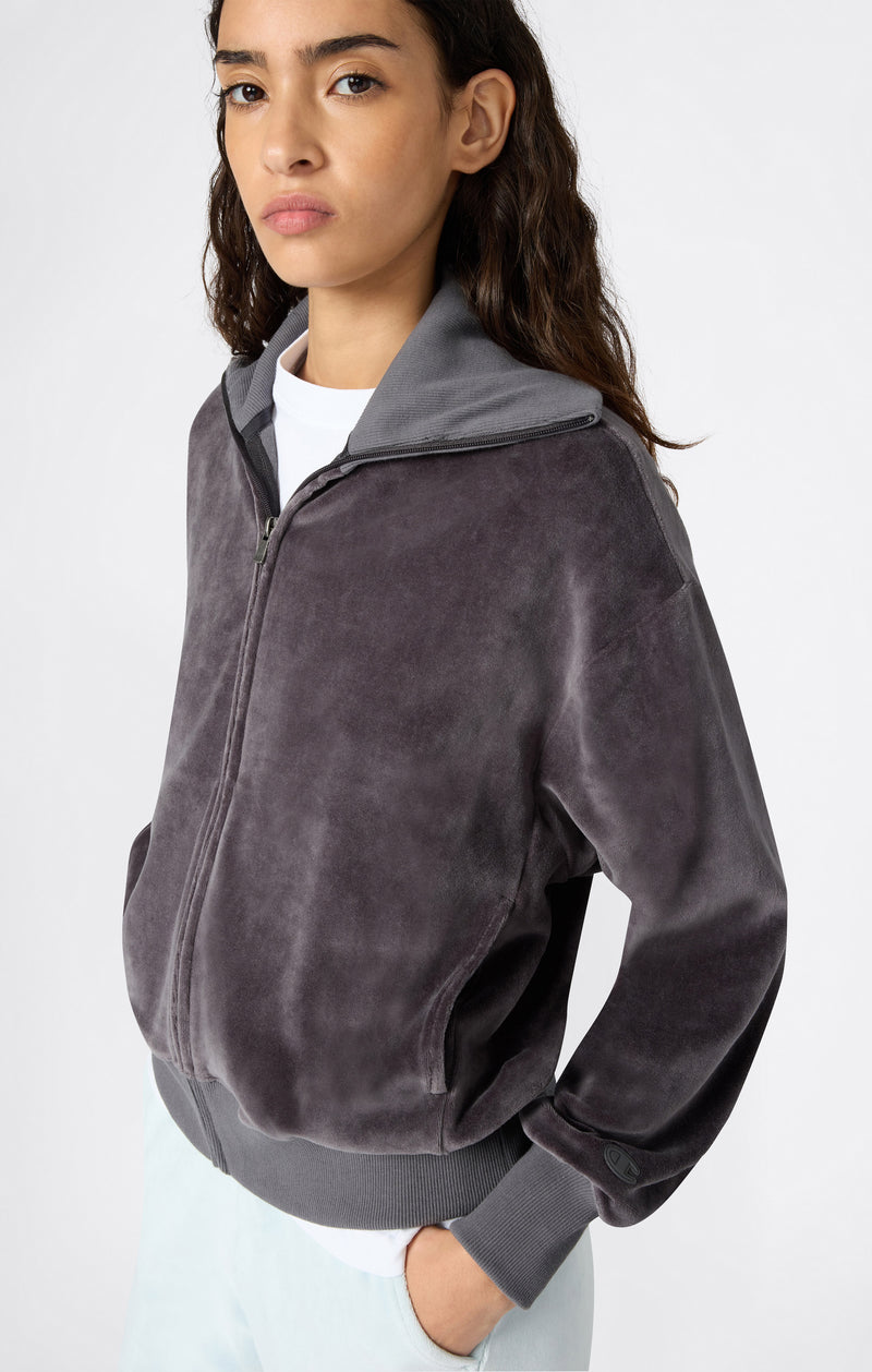 Women's Velour Full Zip Sweatshirt