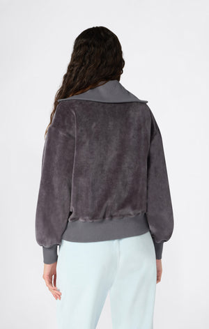 Women's Velour Full Zip Sweatshirt