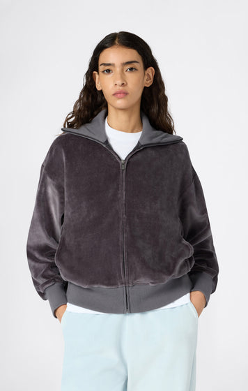 Women's Velour Full Zip Sweatshirt