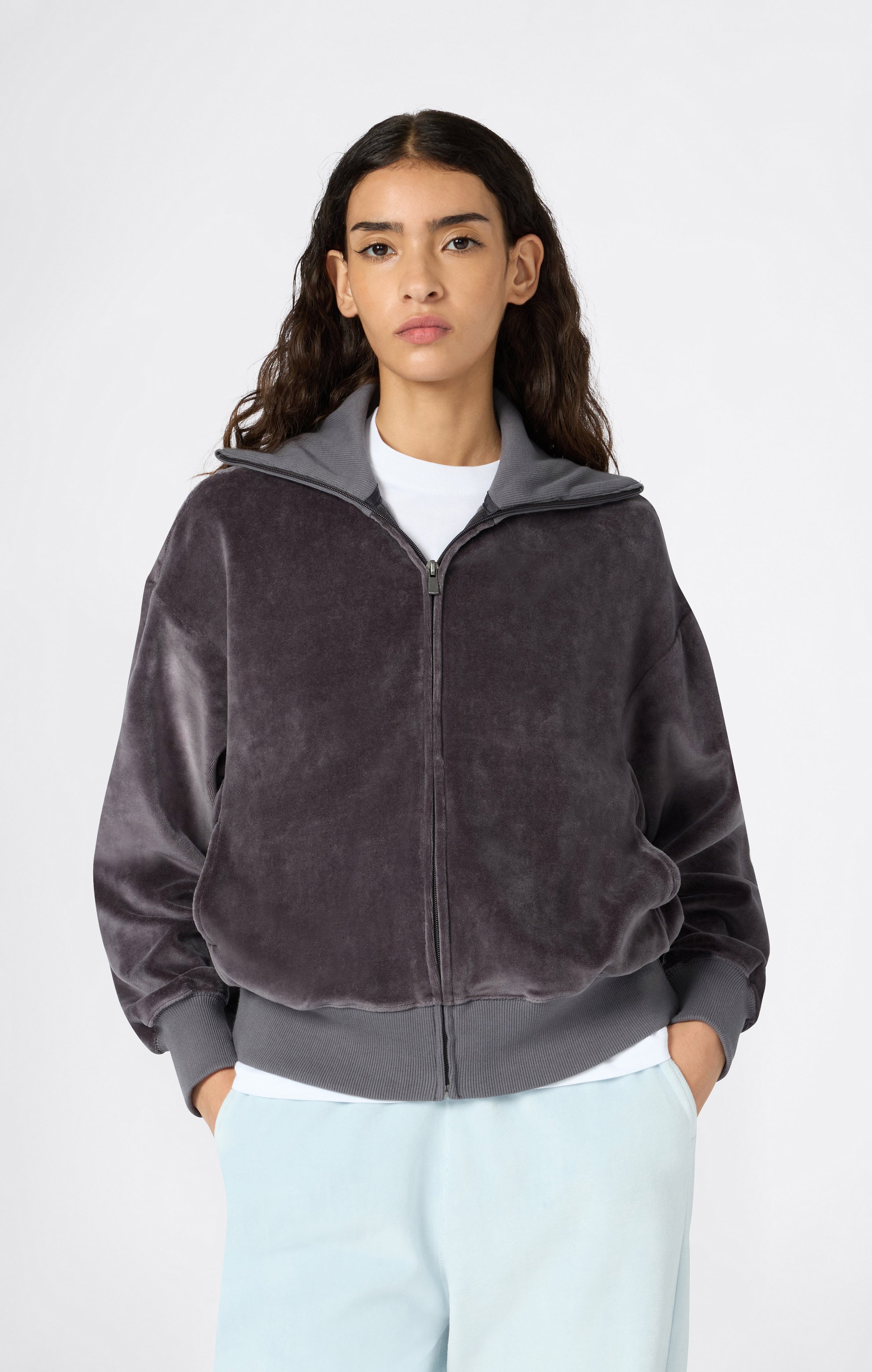 Women's Velour Full Zip Sweatshirt