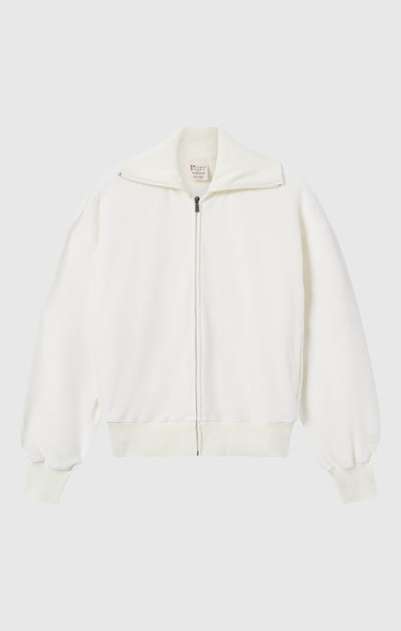 Felpa in velluto con zip intera da donna