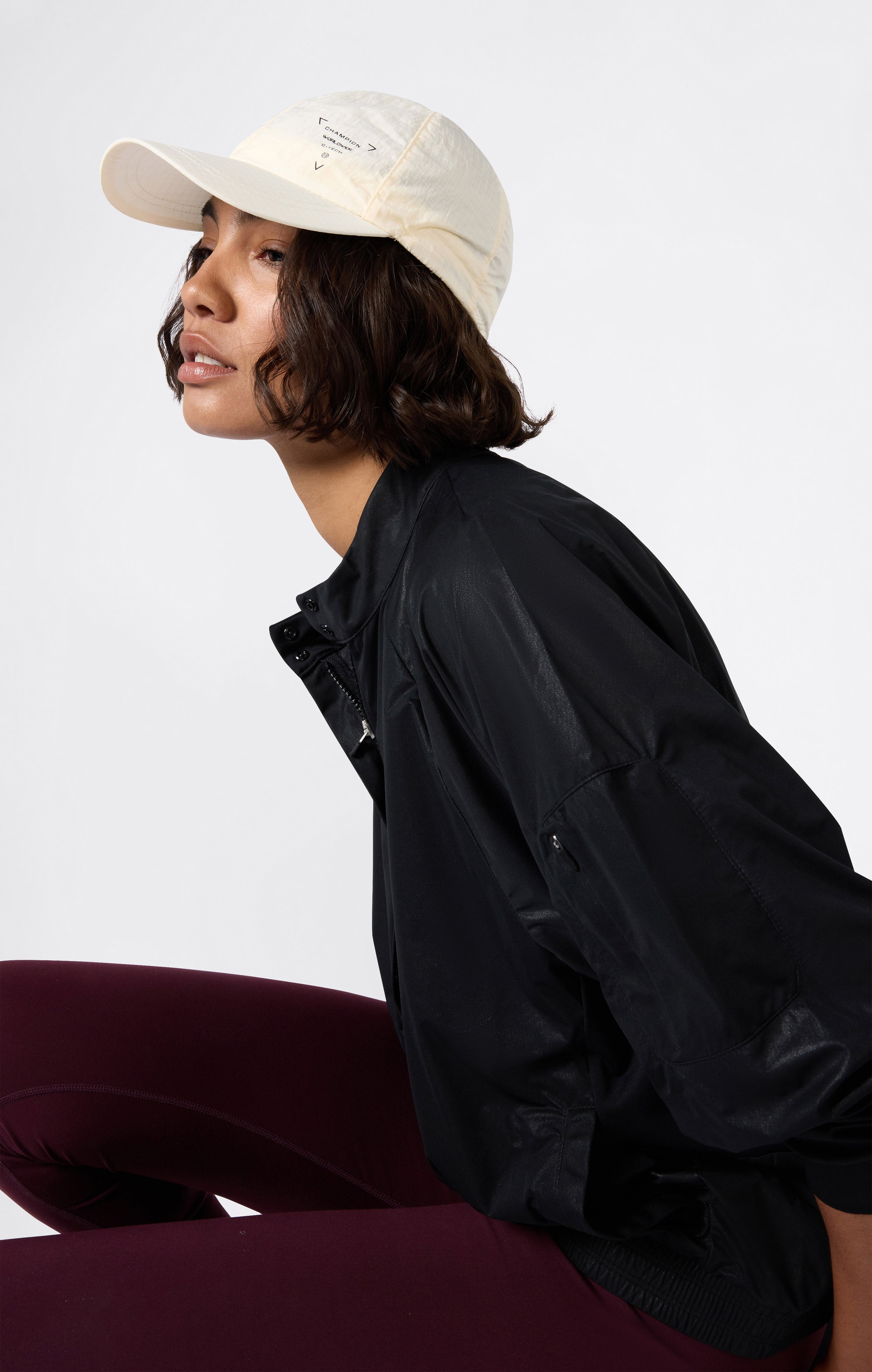 Damen Ultra Leichtes Halbzip Webstoff Top