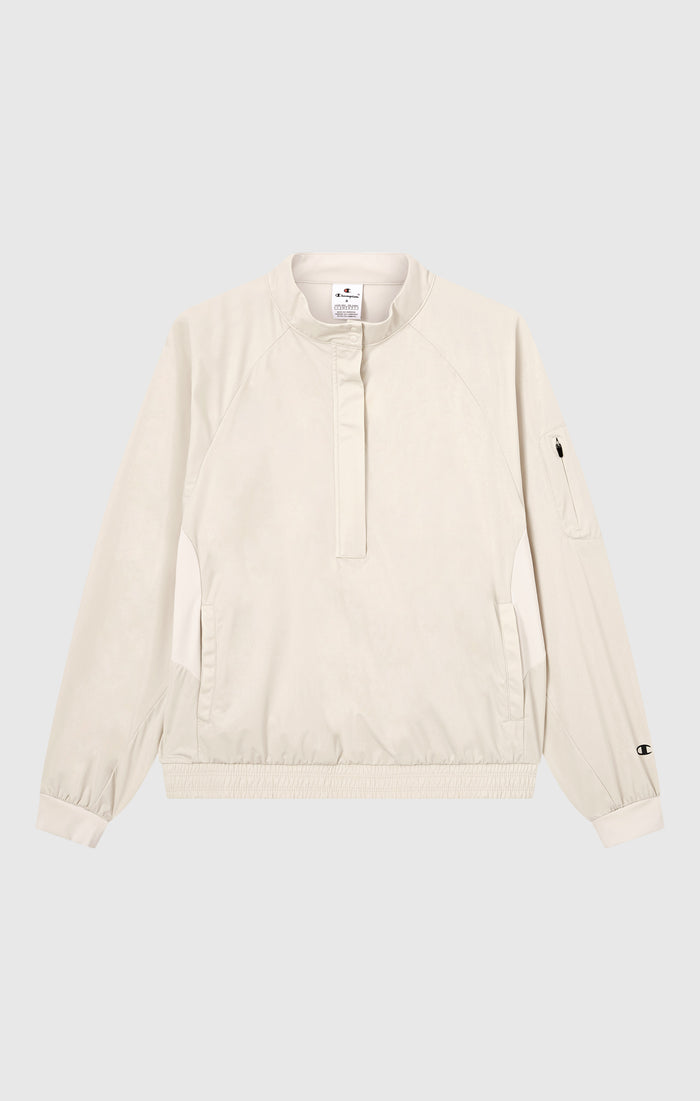 Top Femme Demi-Zip Ultra Léger En Tissu Tissé