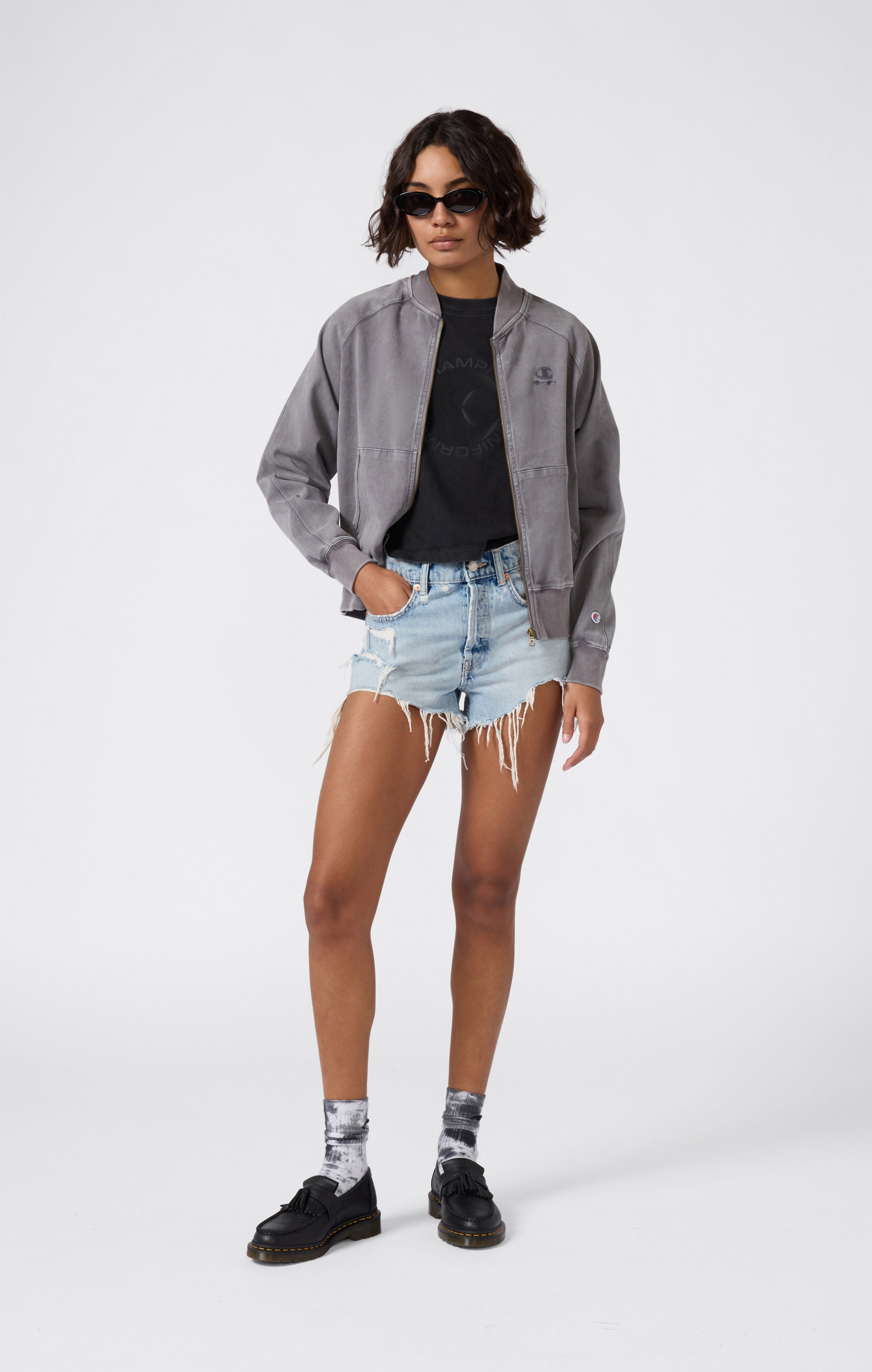 Cazadora Bomber de Mujer de Corte Holgado