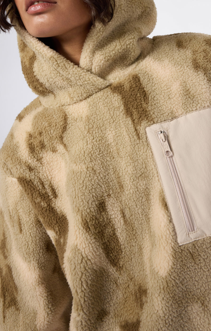 Felpa con Cappuccio in Polar Teddy da Donna