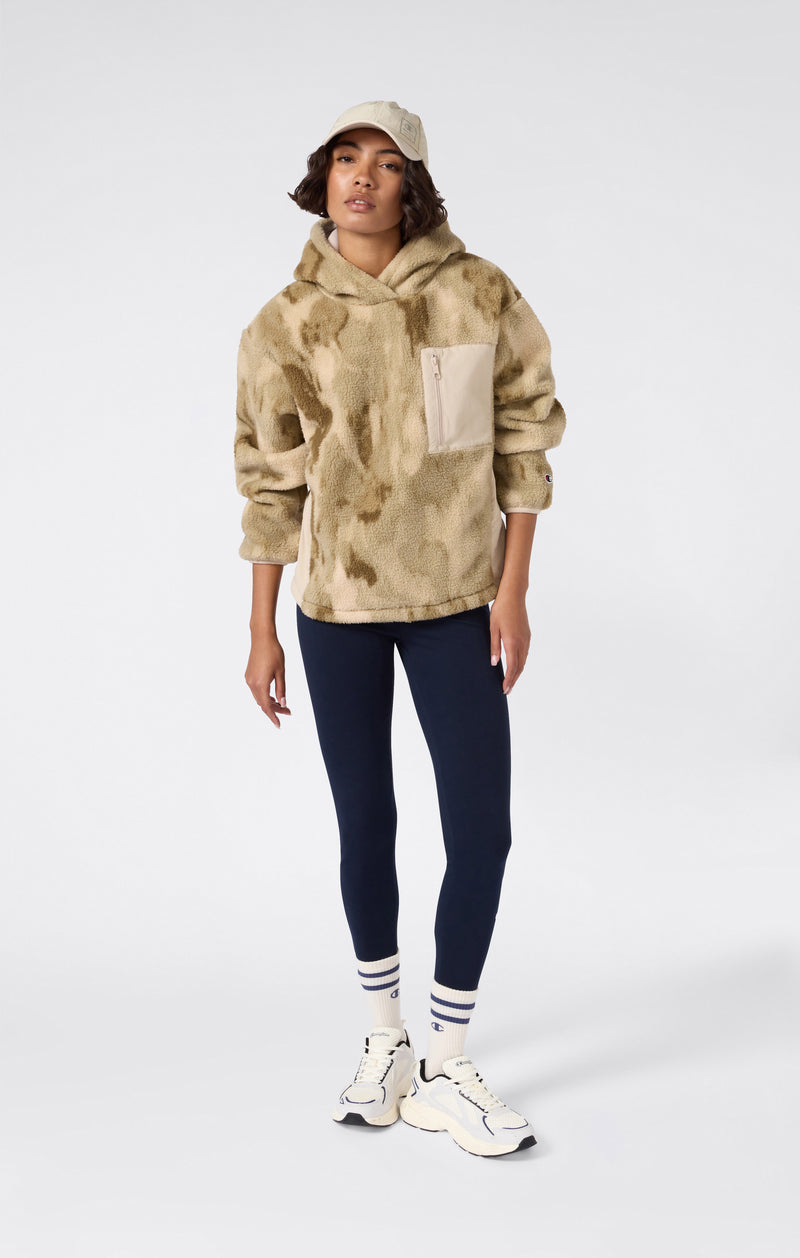 Felpa con Cappuccio in Polar Teddy da Donna