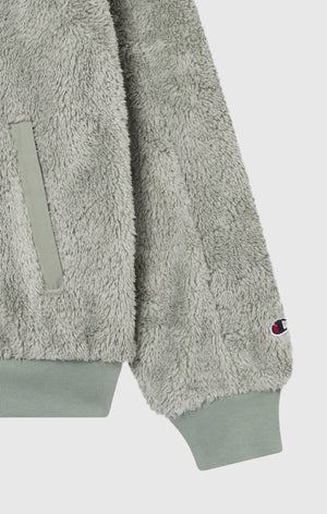 Damen Sherpa Teddy Kapuzensweatshirt mit durchgehendem Reißverschluss