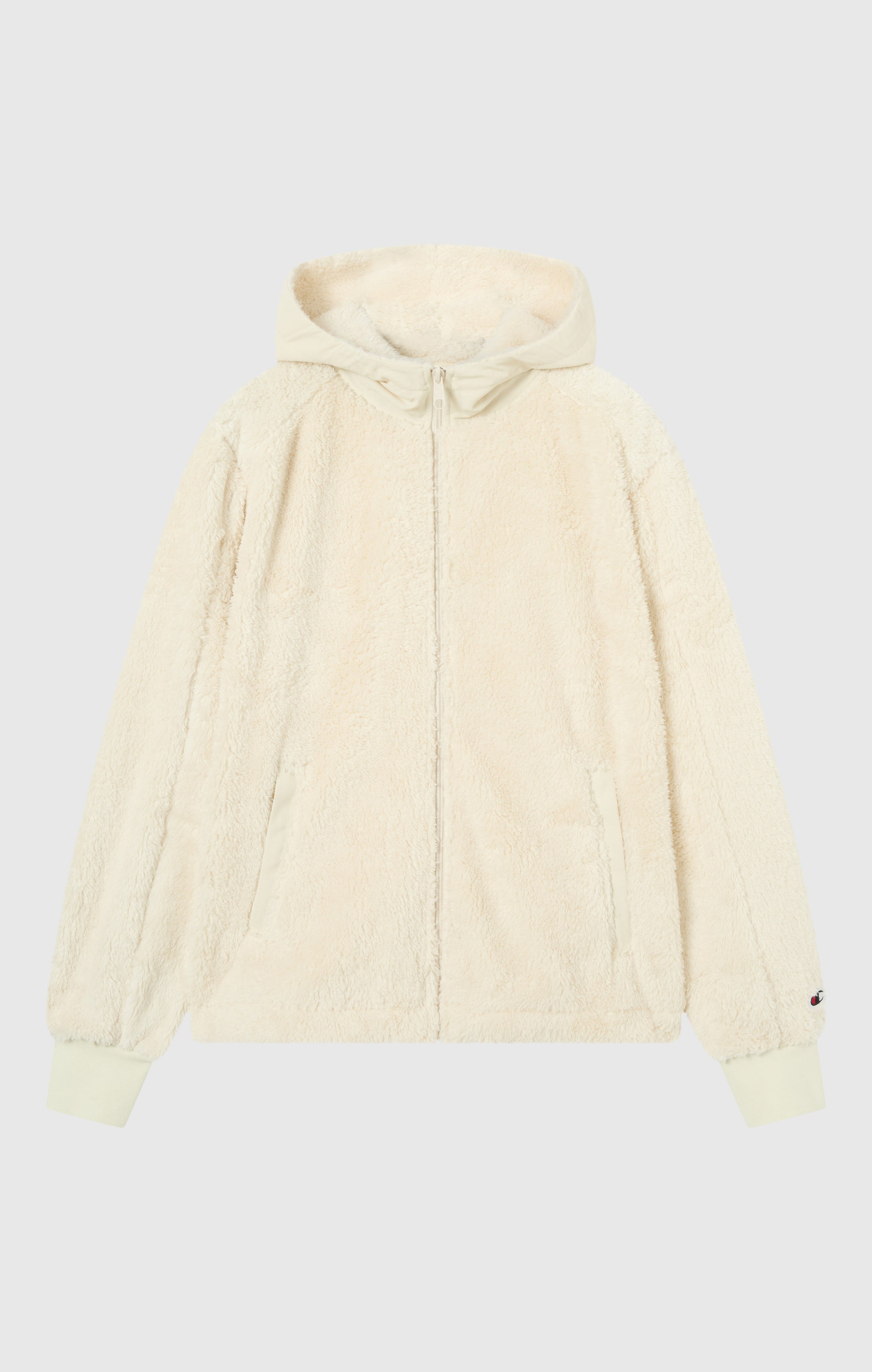 Damen Sherpa Teddy Kapuzensweatshirt mit durchgehendem Reißverschluss