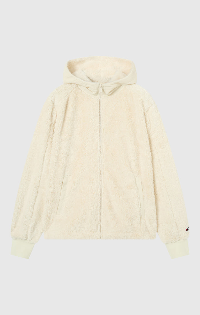 Damen Sherpa Teddy Kapuzensweatshirt mit durchgehendem Reißverschluss