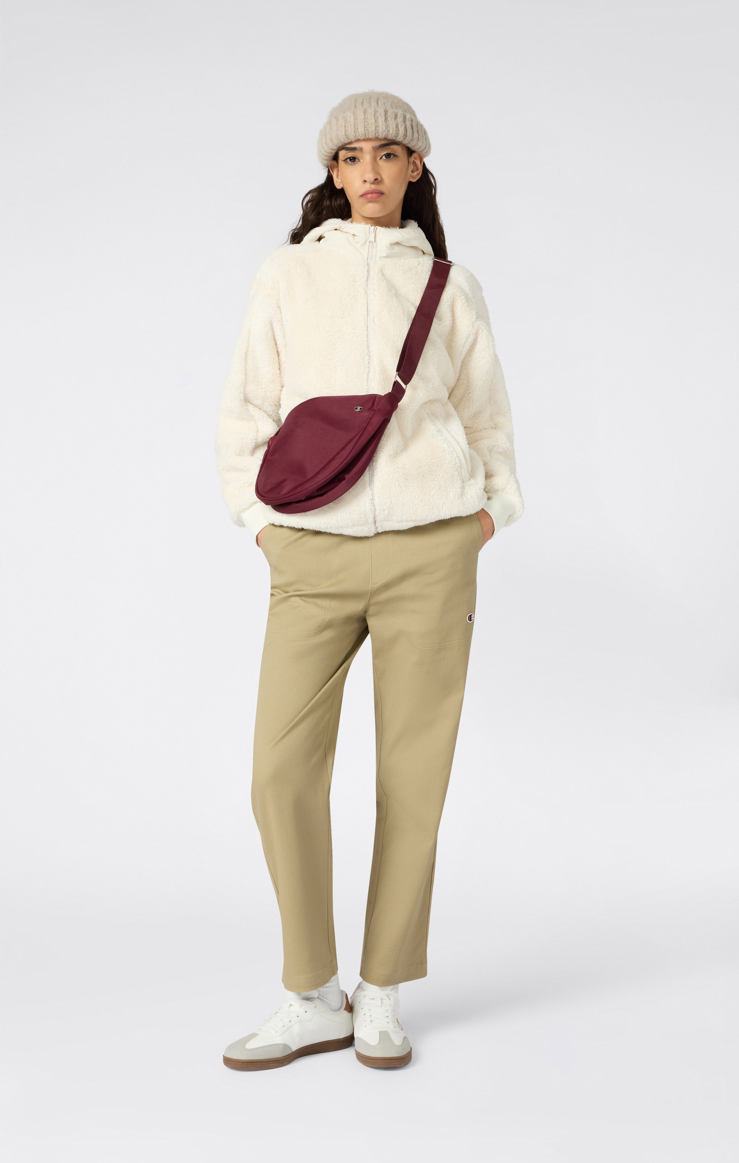 Sweat à capuche zippé intégral en Polar Teddy pour Femme