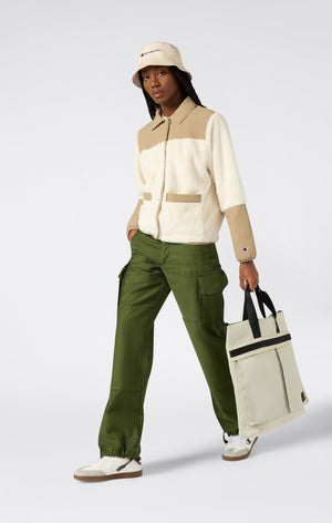 Veste en Polar avec fermeture à boutons pour Femme