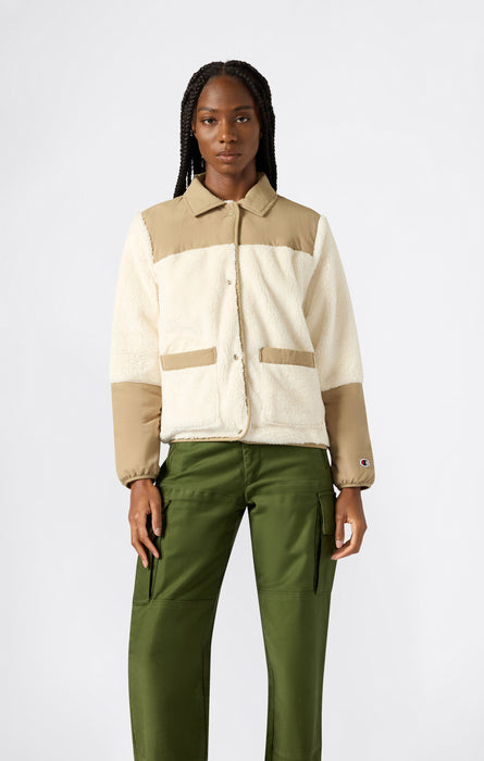 Damen-Polarjacke mit Knopfverschluss