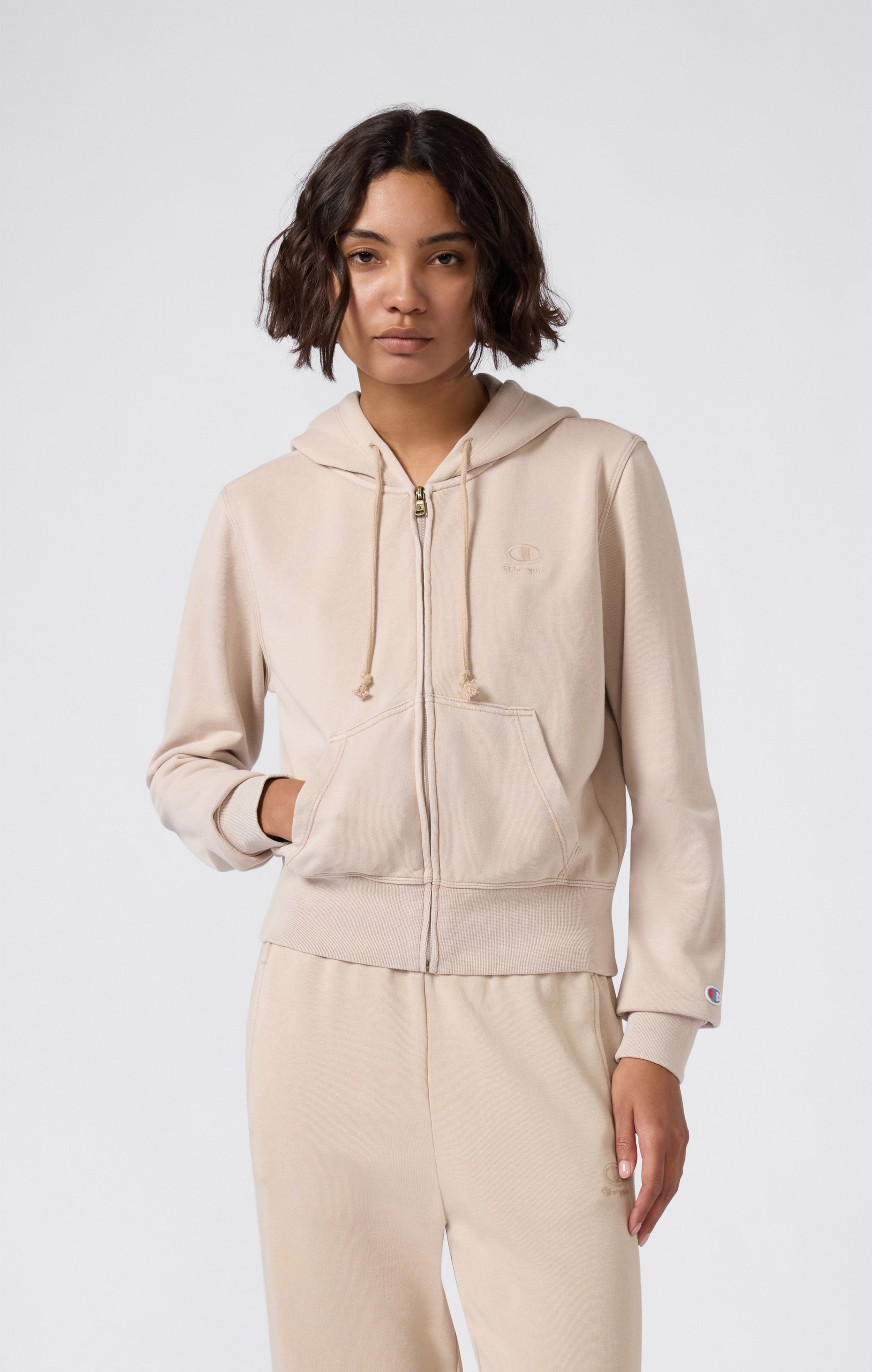 Felpa con cappuccio da Donna con Zip Intera