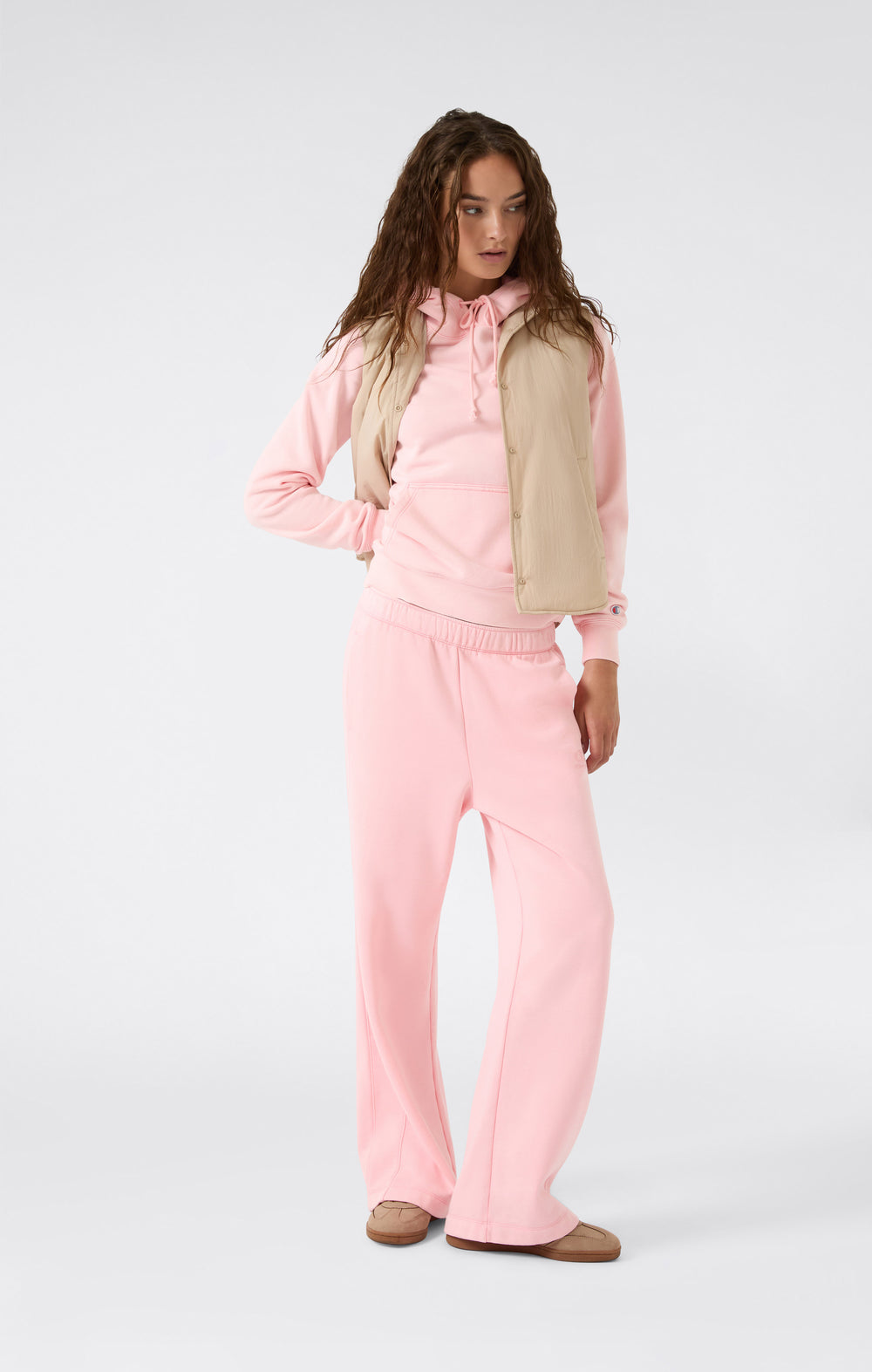 Kapuzenpullover Mit Washed-Look Und Angerautem Innenmaterial Icons Damen