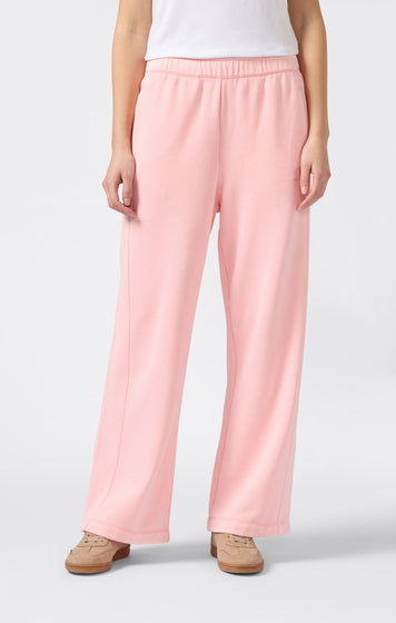 Women's Washed Wide Leg Fleece Pants Icons