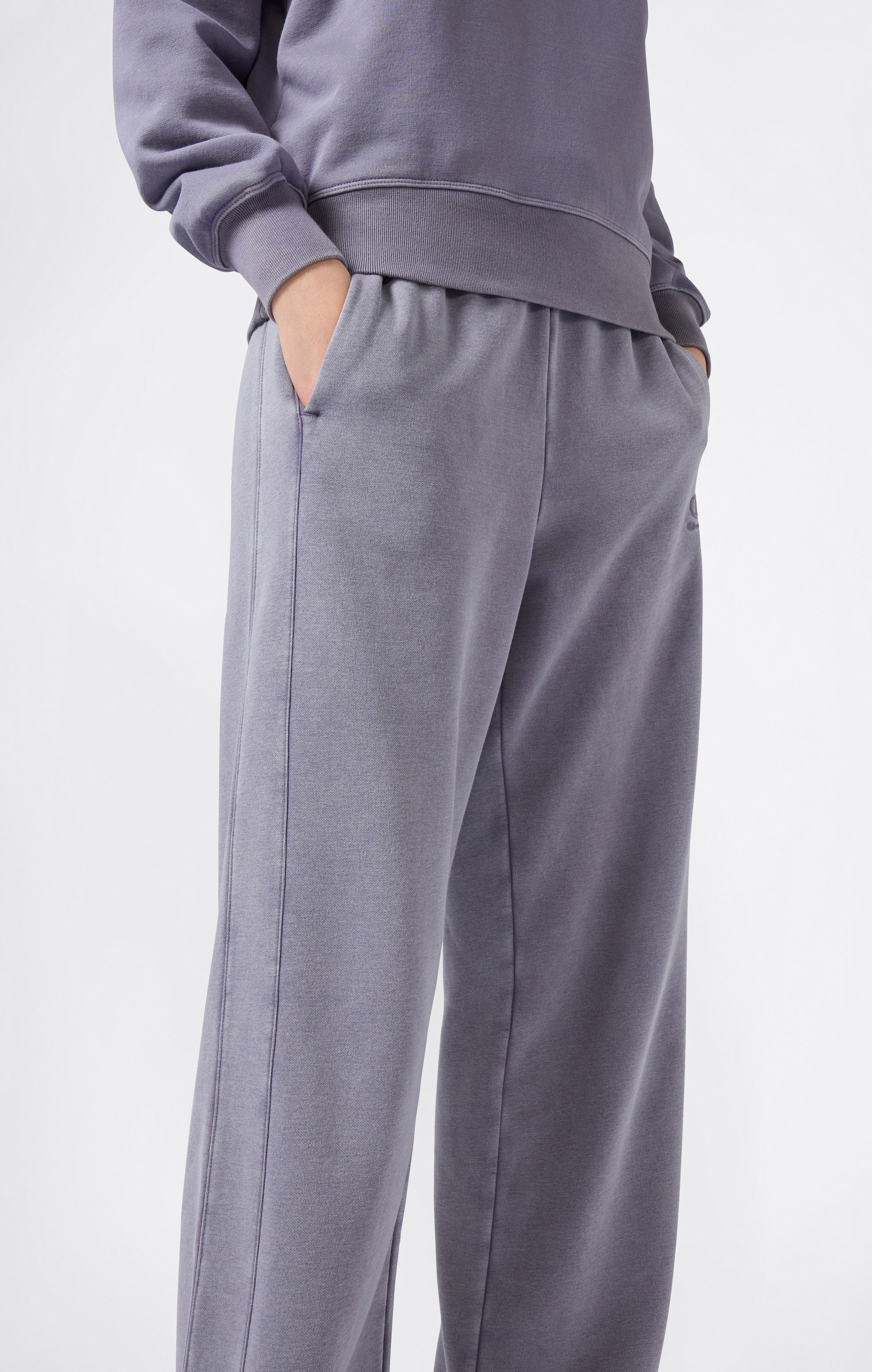 Women's Washed Wide Leg Fleece Pants Icons