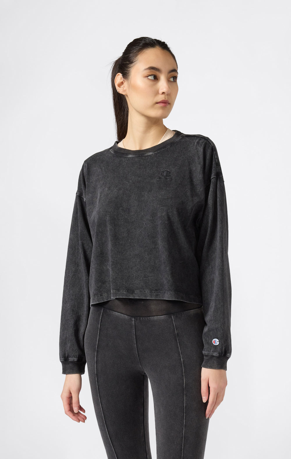Damen Langarmshirt Mit Used-Look Icons