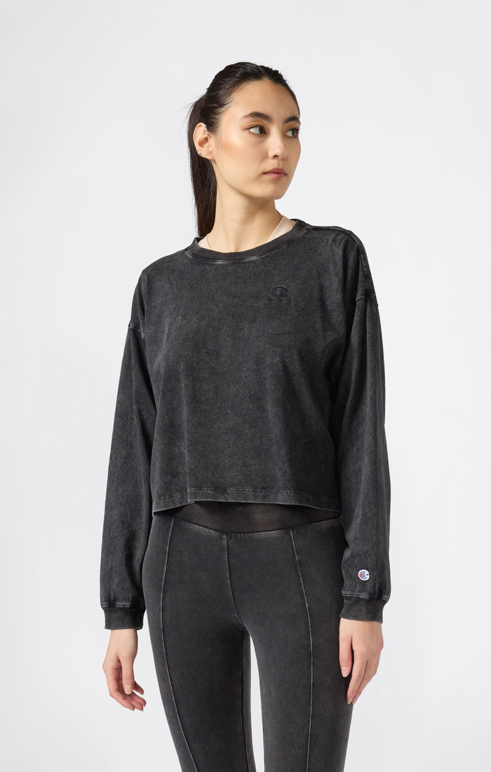 Damen Langarmshirt Mit Used-Look Icons