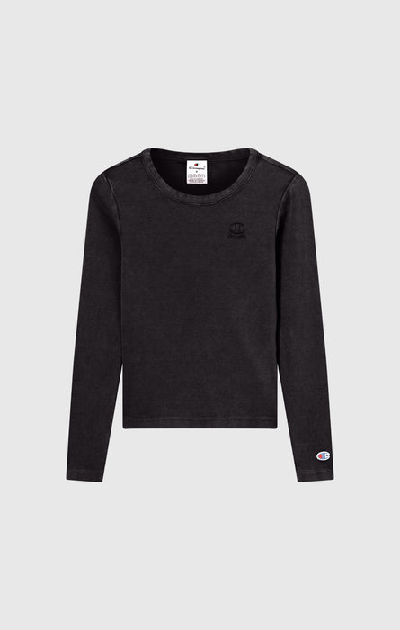 Women's Washed Long Sleeve Fitted T-Shirt Icons