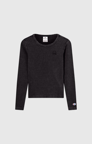 Women's Washed Long Sleeve Fitted T-Shirt Icons