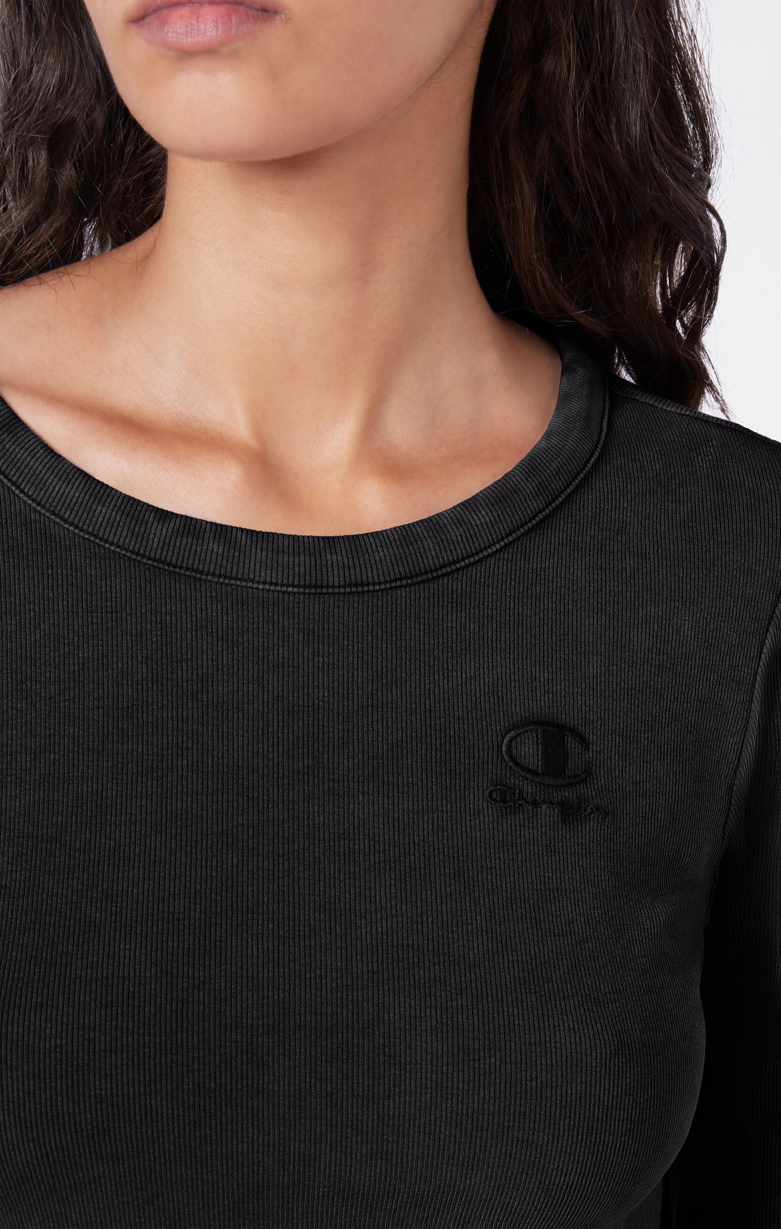 Women's Washed Long Sleeve Fitted T-Shirt Icons