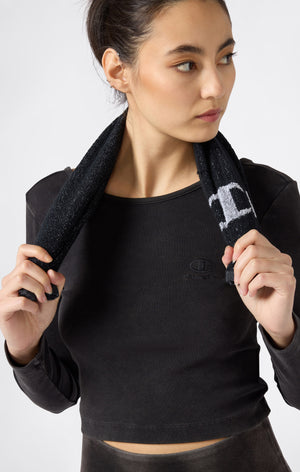 Women's Washed Long Sleeve Fitted T-Shirt Icons