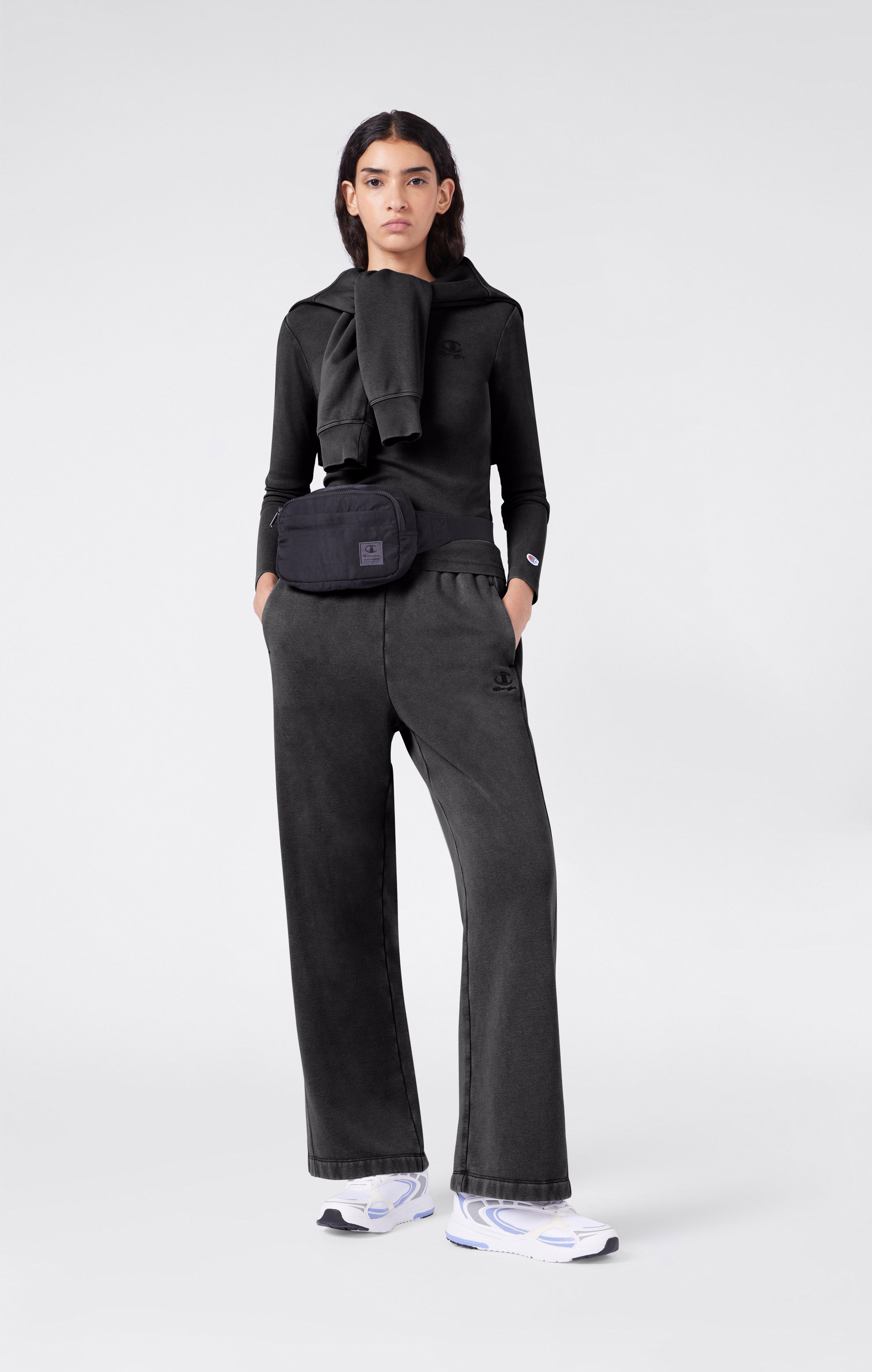 Women's Washed Long Sleeve Fitted T-Shirt Icons