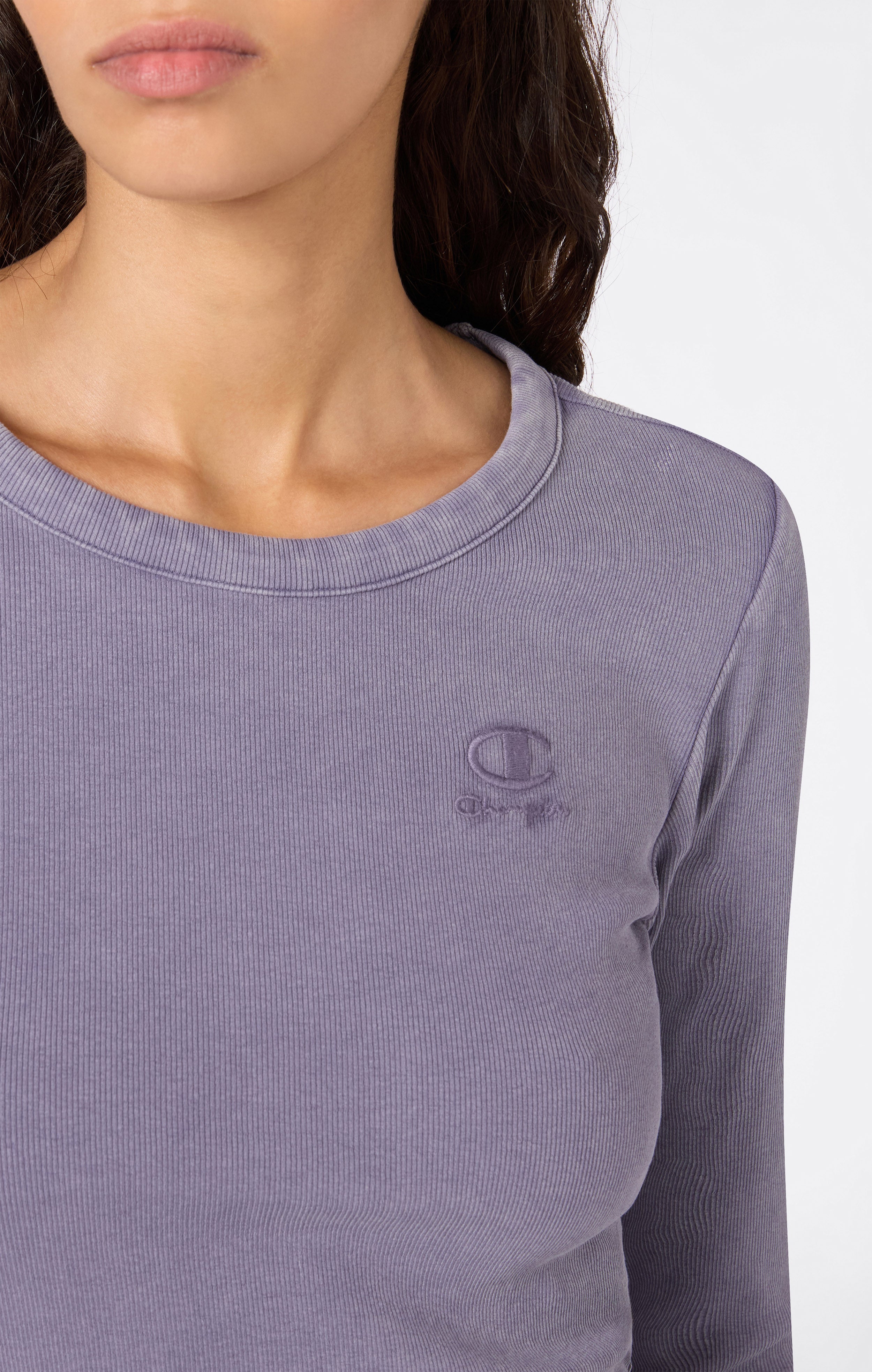 Women's Washed Long Sleeve Fitted T-Shirt Icons