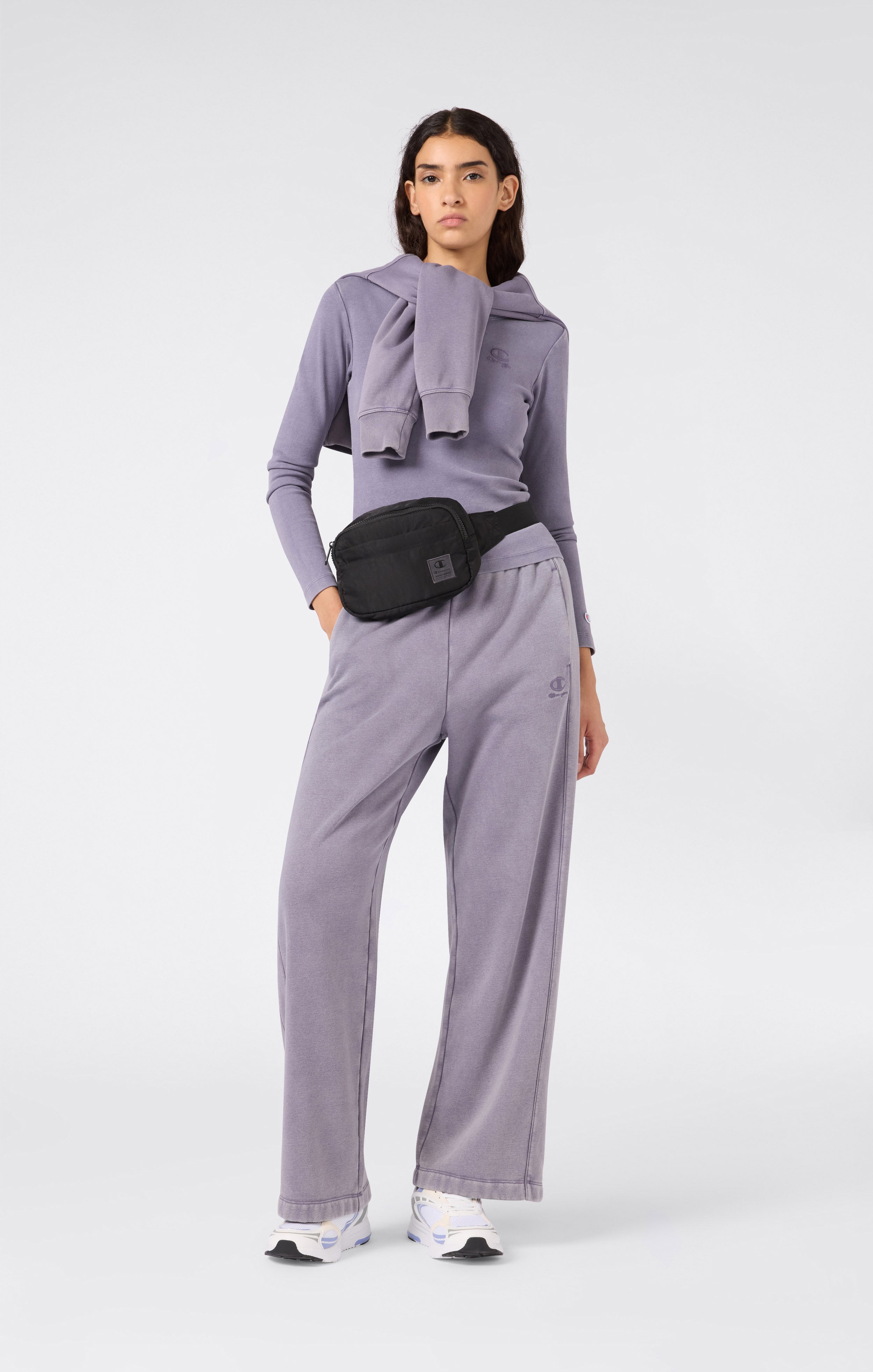 Women's Washed Long Sleeve Fitted T-Shirt Icons