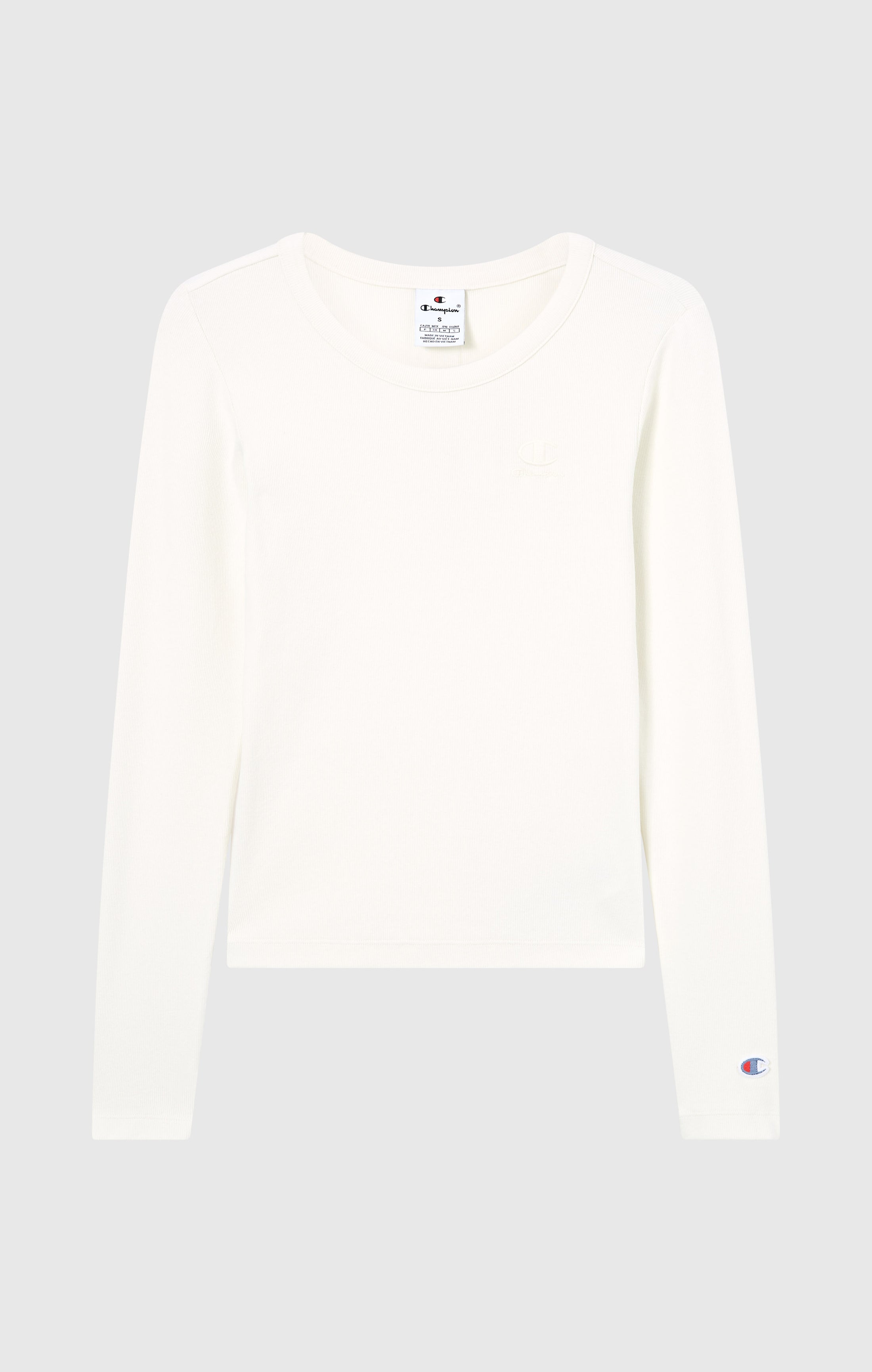 T-Shirt Femme Manches Longues Slim Fit Effet Délavé Icons
